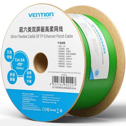 art_ven-cab20ihtg305_1 Bobina de Cable RJ45 SFTP Vention IHTG305 Cat.6A/ 305m/ Verde