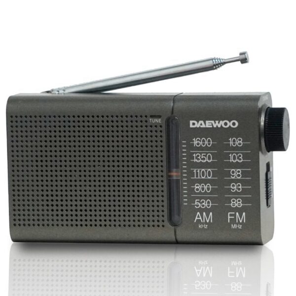 art_dae-radio20dw1035_2 Radio Portátil Daewoo DW1035/ a Pilas/ Gris Oscuro