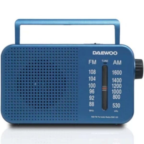 art_dae-radio20dw1120_1 Radio Portátil Daewoo DW1120/ con Cable/ a Pilas/ Azul