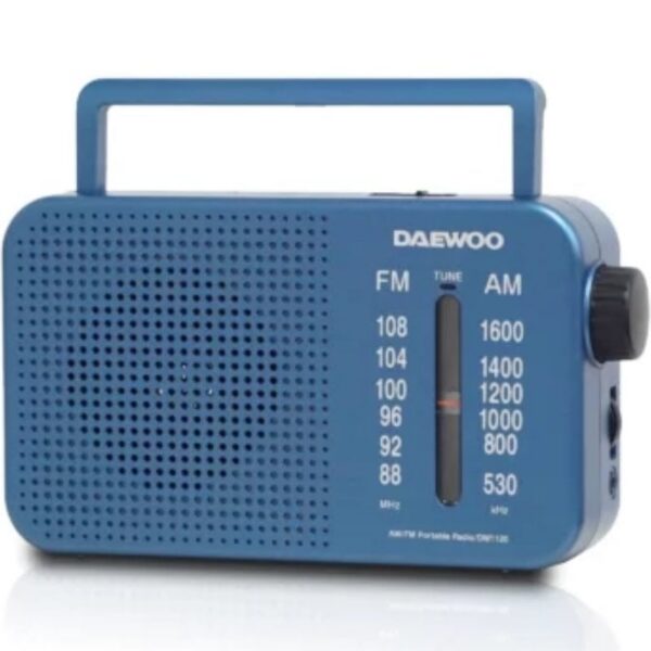 art_dae-radio20dw1120_2 Radio Portátil Daewoo DW1120/ con Cable/ a Pilas/ Azul