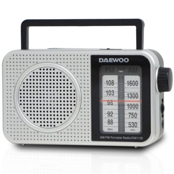 art_dae-radio20dw1125_2 Radio Portátil Daewoo DW1125/ a Pilas/ Gris Metalizado