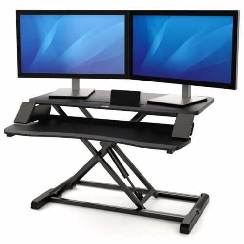 art_fell-sop20sit20st20lotus20cor_1 Soporte de Sobremesa Elevable Fellowes Sit-Stand Lotus Corsivo/ hasta 15kg/ Negro