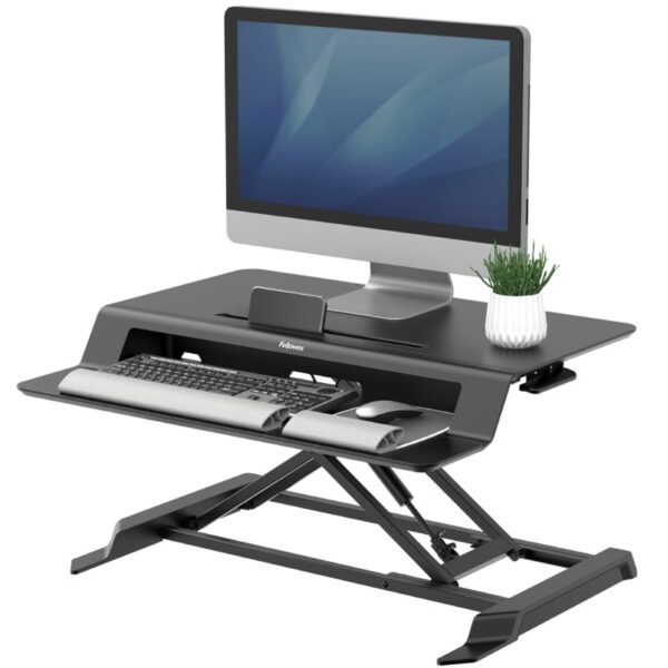 art_fell-sop20sit20st20lotus20lt_1 Soporte de Sobremesa Elevable Fellowes Sit-Stand Lotus LT/ hasta 17kg/ Negro