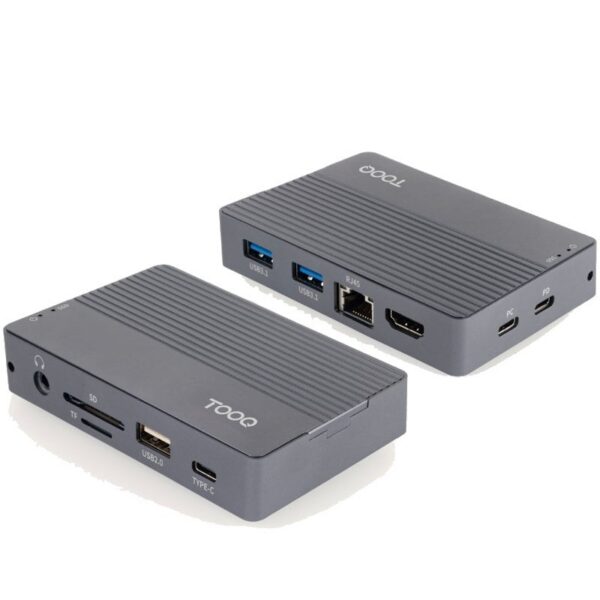 art_too-caja20tqe-2242g_2 Docking USB Tipo-C TooQ TQE-2242G/ Ranura SSD M.2/ 1xHDMI/ 1xRJ45/ 1xUSB/ 1xUSB Tipo-C/ 1xLector Tarjetas/ 1x Jack 3.5/ 1xUSB Tipo-C PD