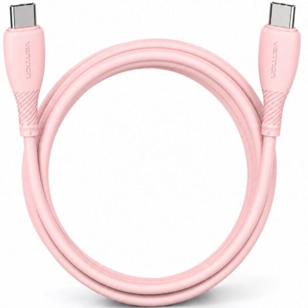 art_ven-cab20trvpf_1 Cable USB 2.0 Tipo-C Vention TRVPF/ USB Tipo-C Macho - USB Tipo-C Macho/ Hasta 60W/ 480Mbps/ 1m/ Rosa