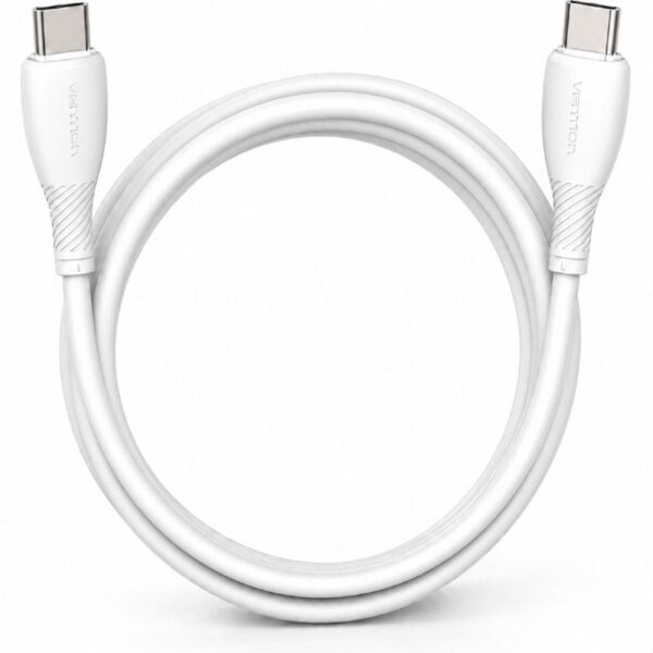 art_ven-cab20trvwh_1 Cable USB 2.0 Tipo-C Vention TRVWH/ USB Tipo-C Macho - USB Tipo-C Macho/ Hasta 60W/ 480Mbps/ 2m/ Blanco