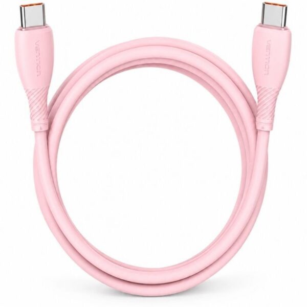 art_ven-cab20trwpf_1 Cable USB 2.0 Tipo-C Vention TRWPF/ USB Tipo-C Macho - USB Tipo-C Macho/ Hasta 100W/ 480Mbps/ 1m/ Rosa