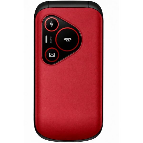 Teléfono Móvil Sunstech CELT24 para Personas Mayores/ Rojo