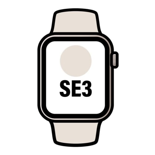 Apple Watch SE3/ GPS/ 44mm/ Caja de Aluminio Blanco Estrella/ Correa Deportiva Arena M/L