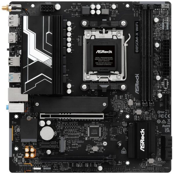 Placa Base Asrock B850M-X WiFi R2.0/ DDR5/ PCIe 5.0/ Socket AM5/ Micro ATX