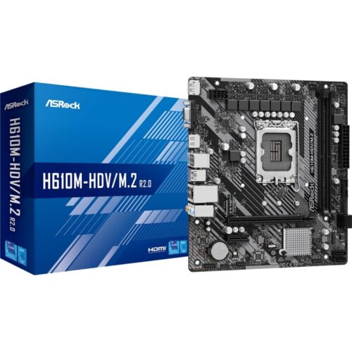 art_asr-pb20h610m-hdv20m220r2_1-advmo-47fe6bc24a47 Placa Base Asrock H610M-HDV M2 R2 Socket 1700/ DDR4/ PCIe 4.0/ Micro ATX