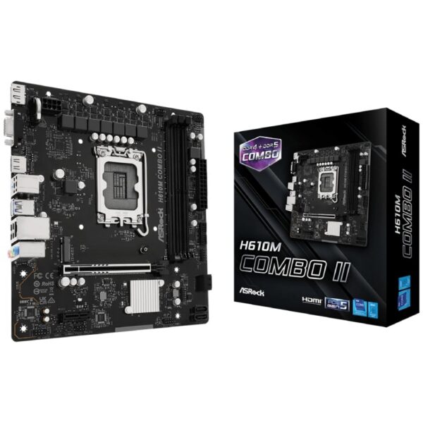 art_asr-pb20h610m20combo20ii_1-advmo-8bd5e87f0303 Placa Base Asrock H610M COMBO II Socket 1700/ DDR4/ DDR5/ PCIe 5.0/ Micro ATX